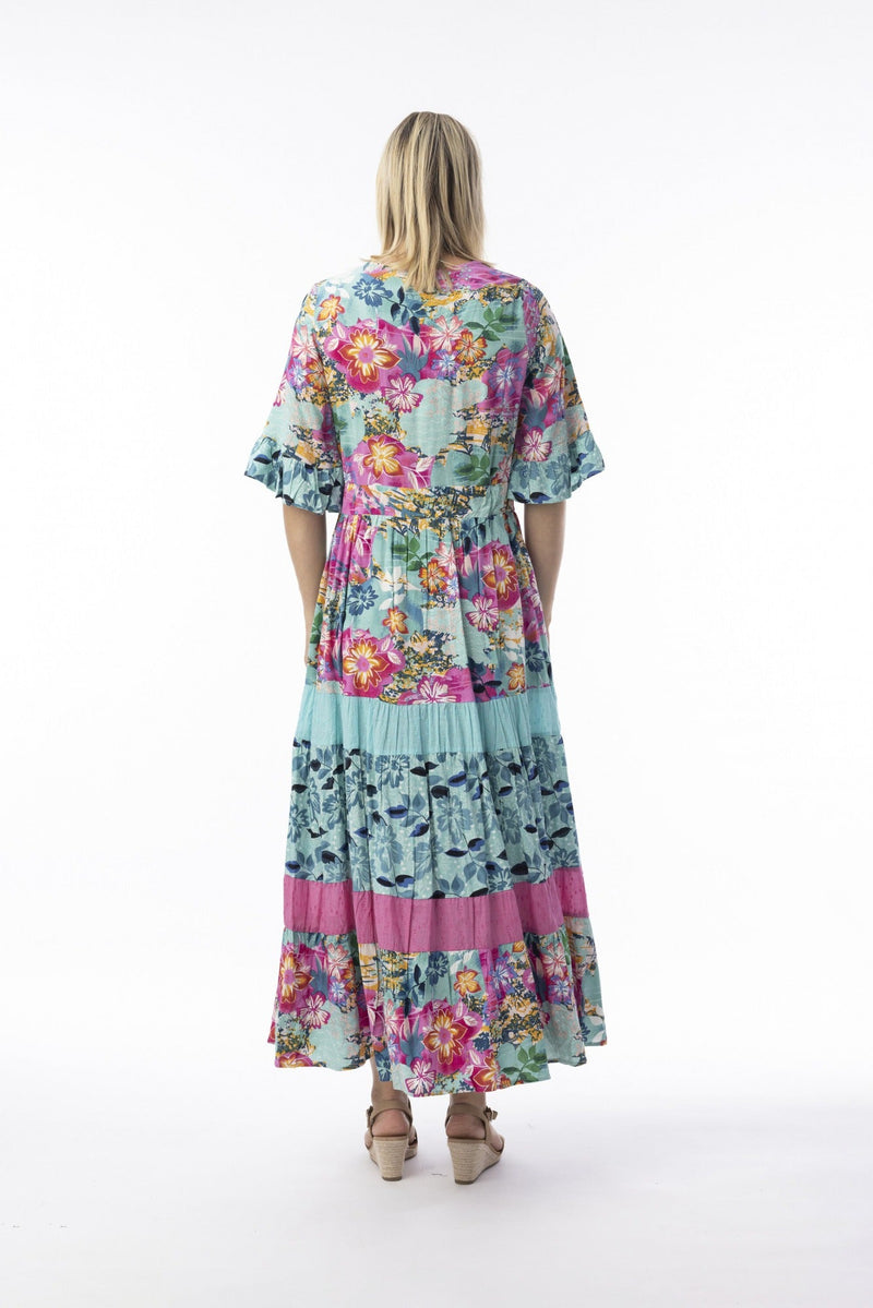 ORIENTIQUE V-Ringad Klänning Selaron