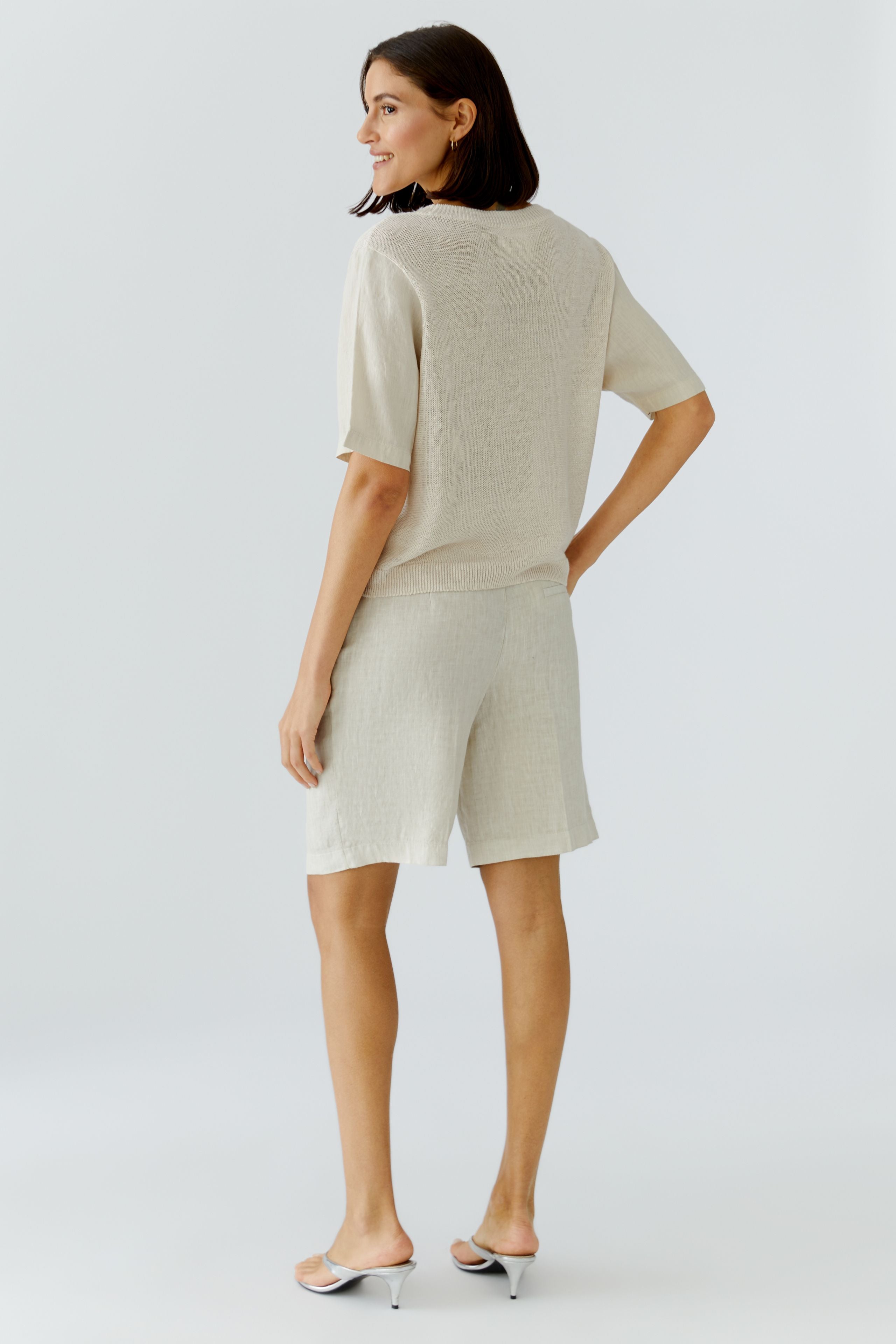 OUI Kortärmad Tröja Beige