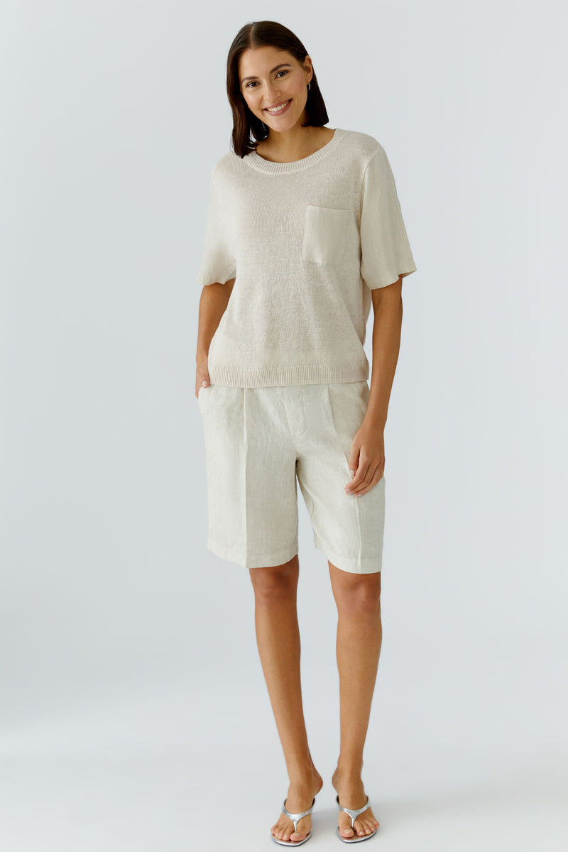 OUI Kortärmad Tröja Beige