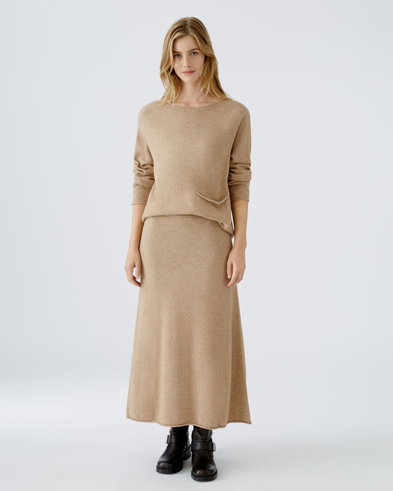 OUI Tröja med ficka Beige