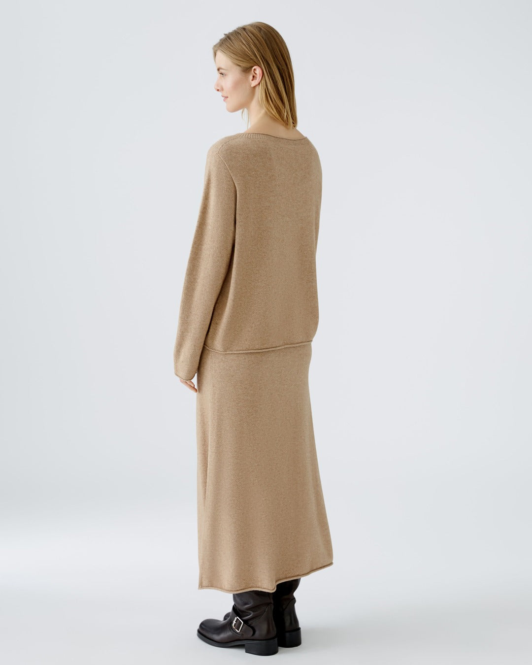 OUI Tröja med ficka Beige