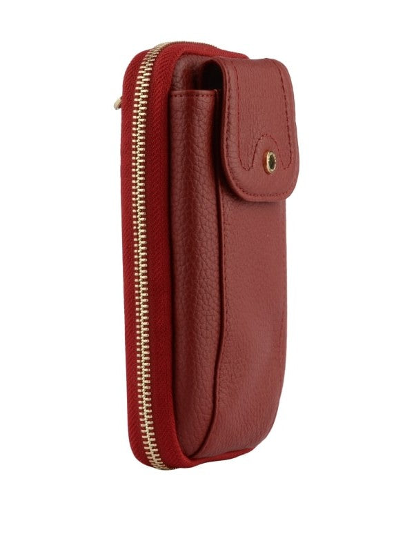 Pourchet Crossbody Mobilväska Bordeaux