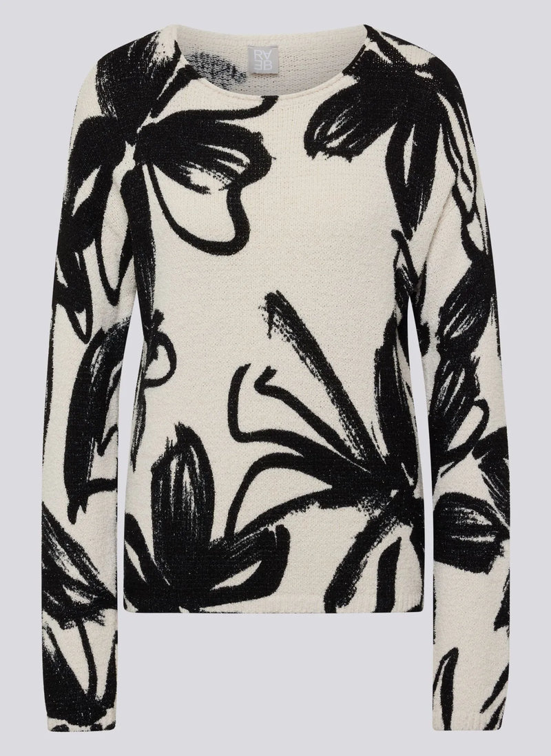 Rabe Blommig Tröja Benvitt