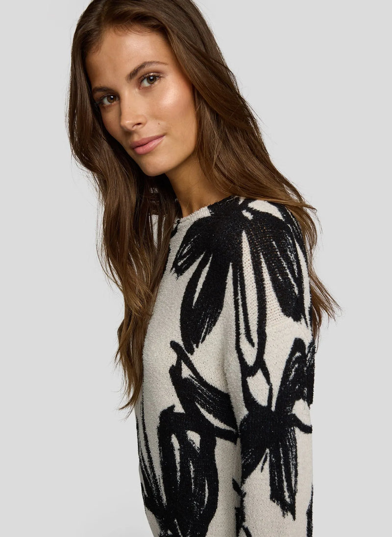 Rabe Blommig Tröja Benvitt