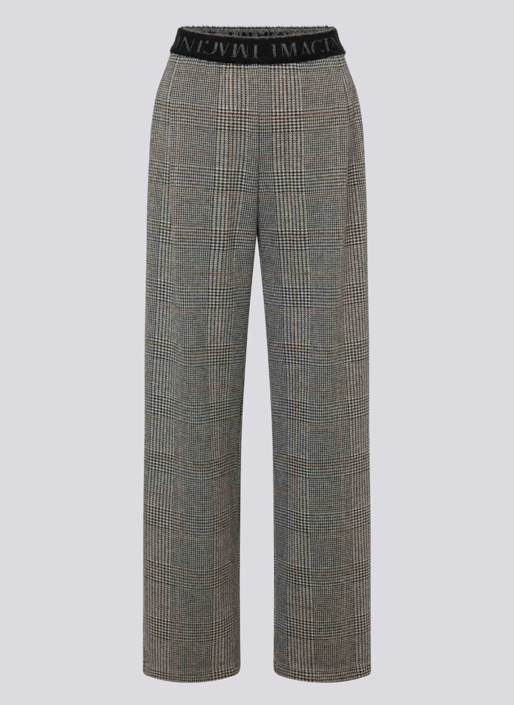 Rabe Hundtandsmönstrad Byxa Granit