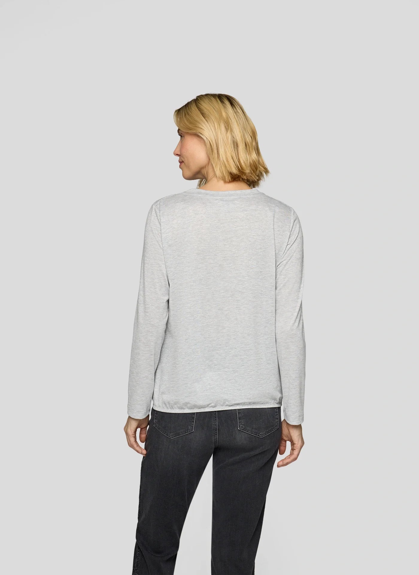 Rabe Långärmad Topp Silver