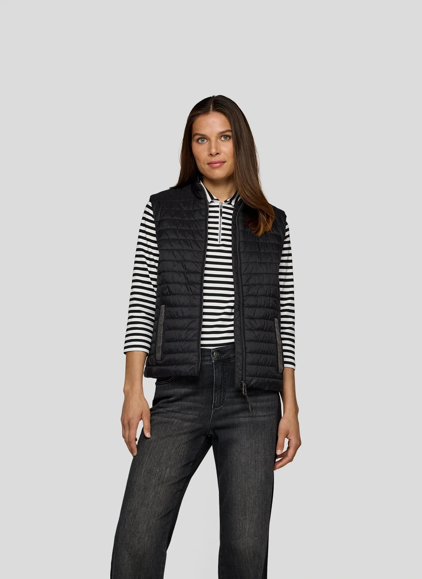 Rabe Lätt Vadderad Väst Svart