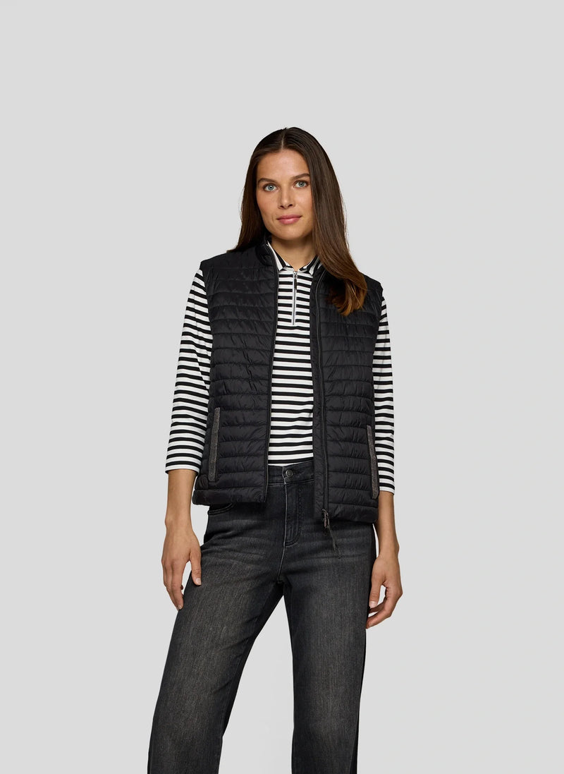 Rabe Lätt Vadderad Väst Svart