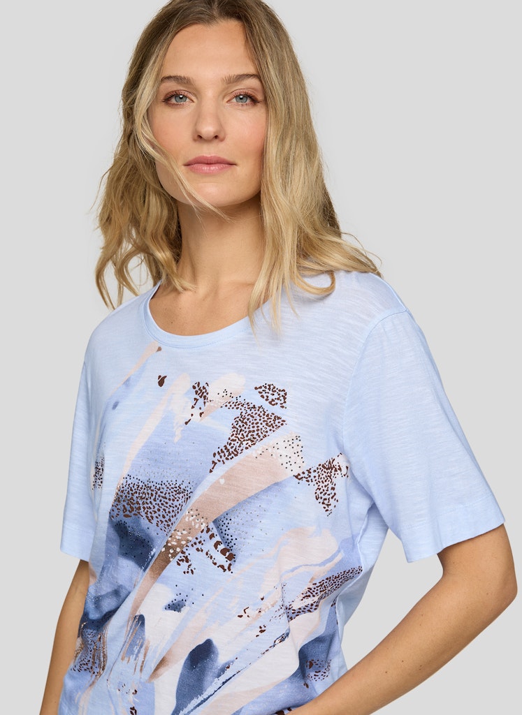 Rabe Mönstrad T-Shirt Havsblå