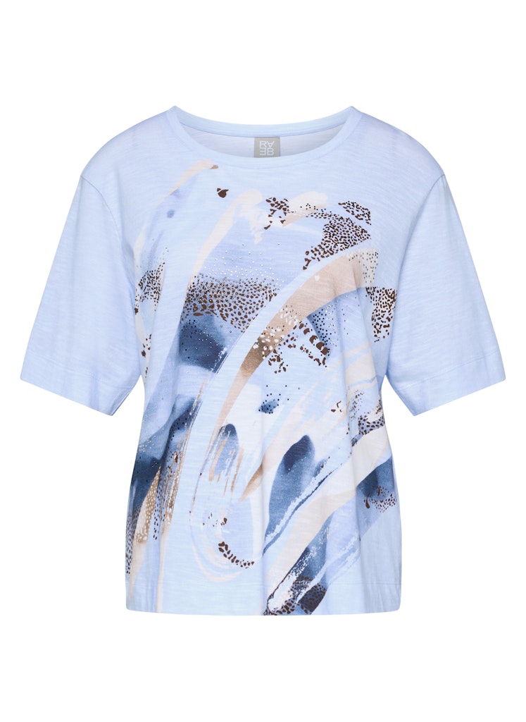 Rabe Mönstrad T-Shirt Havsblå