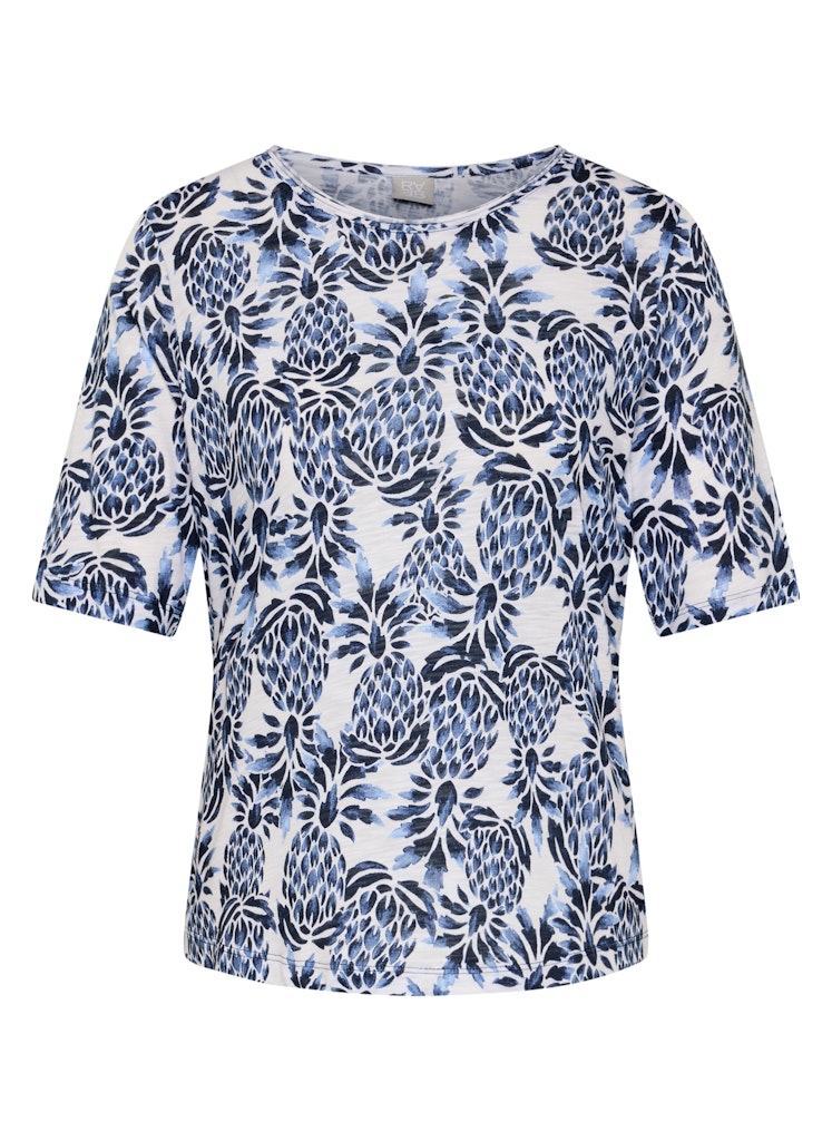 Rabe Mönstrad T-Shirt med Ananastryck Blå