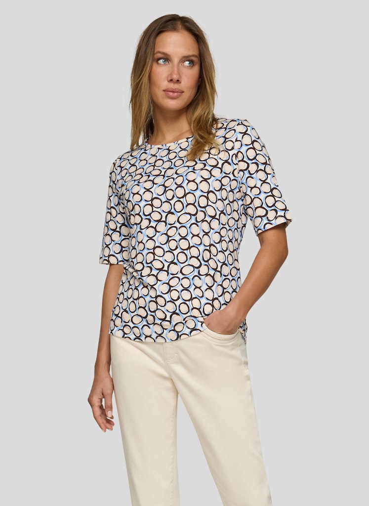 Rabe Mönstrad Topp Brun