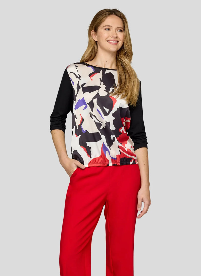 Rabe Mönstrad Topp Svart