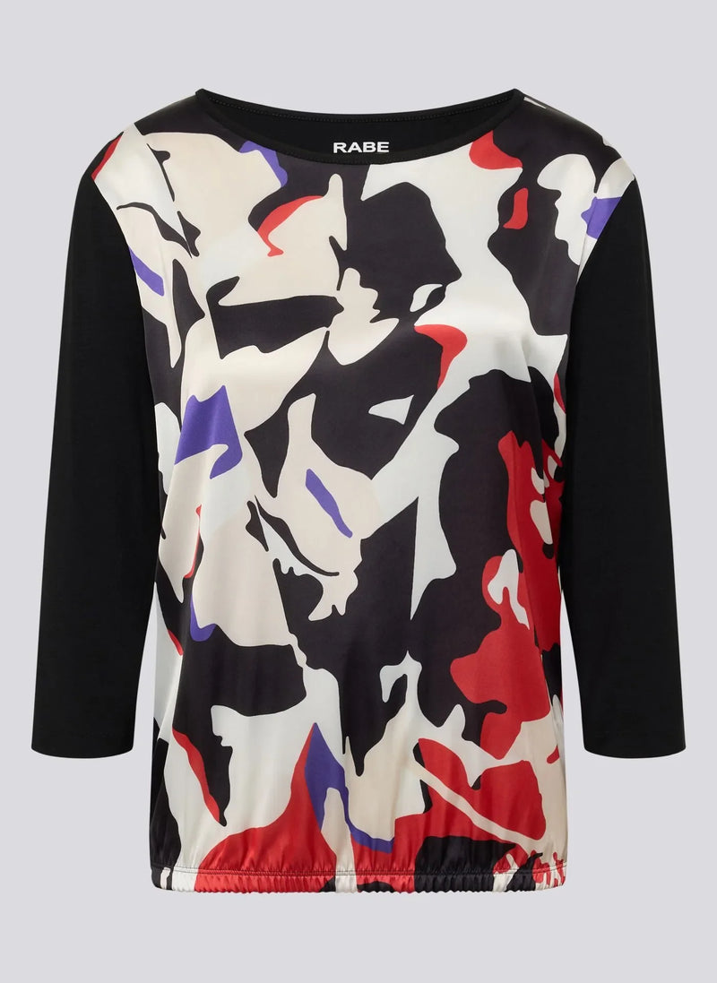 Rabe Mönstrad Topp Svart