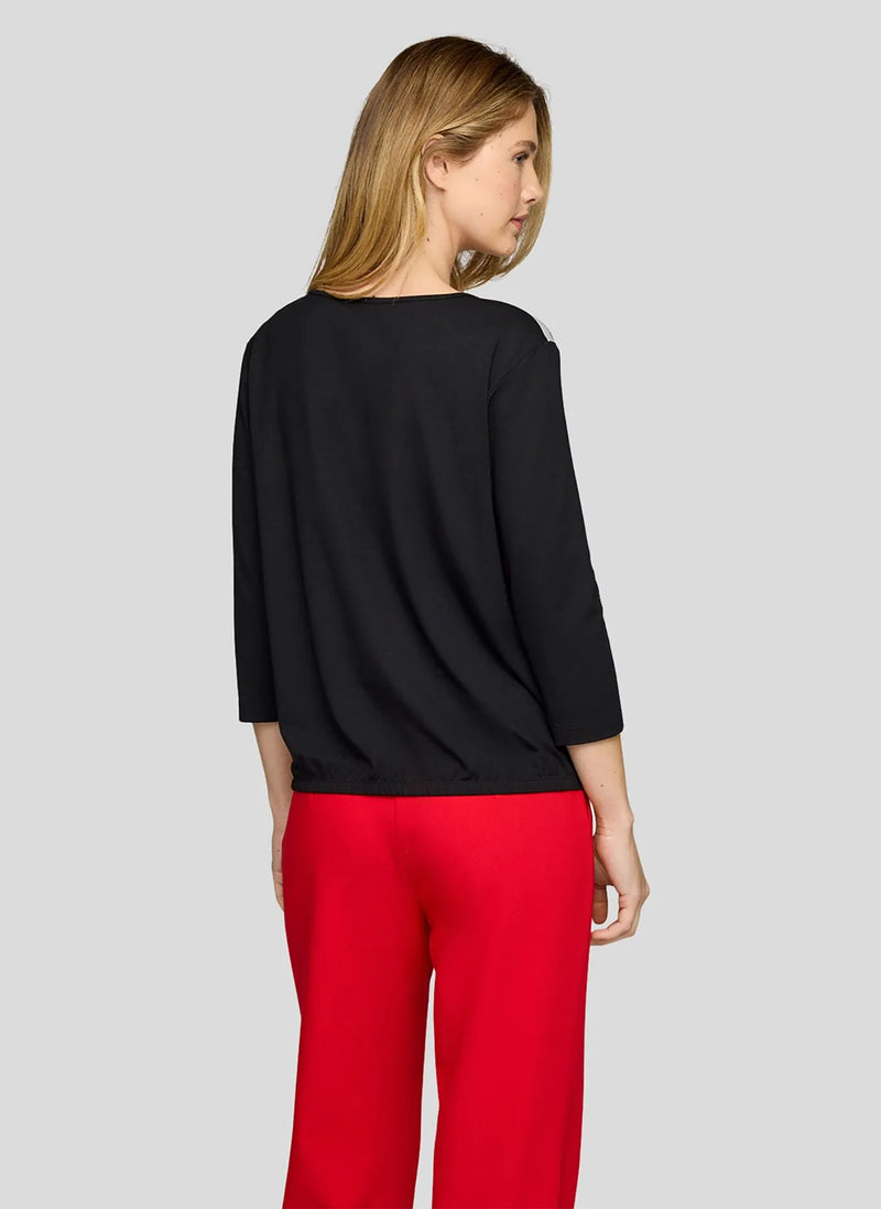 Rabe Mönstrad Topp Svart