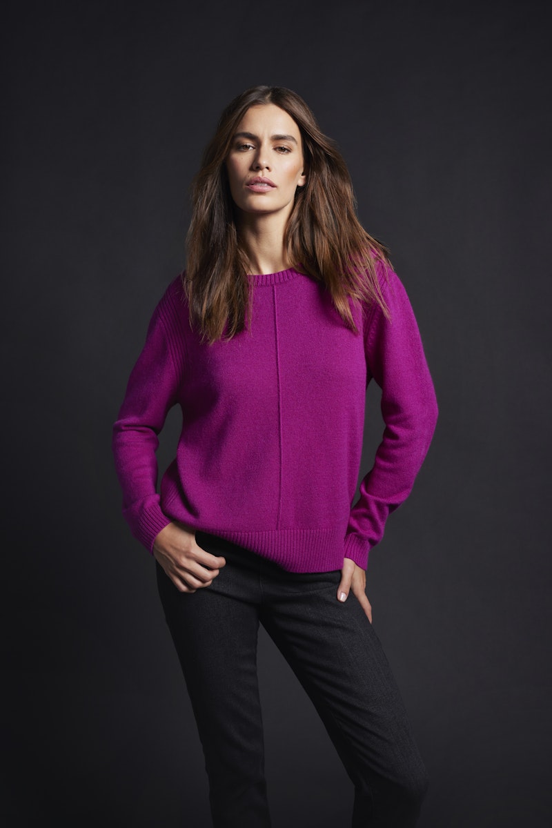 Rabe Pullover Rundhals Wild Berry