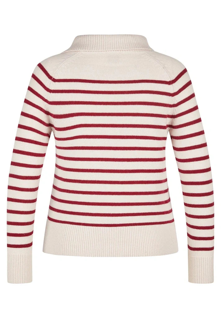 Rabe Randig Stickad Tröja Gul