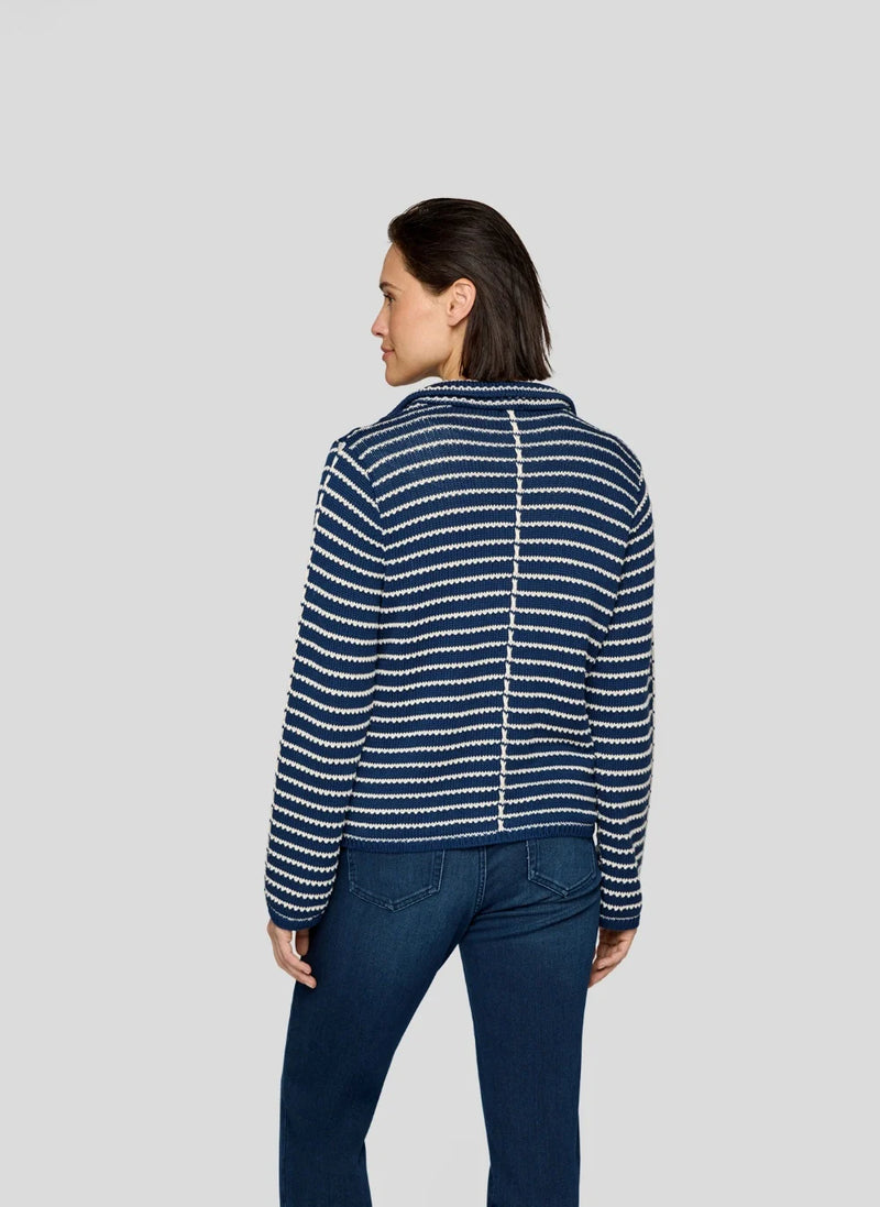 Rabe Stickad Jacka Marinblå