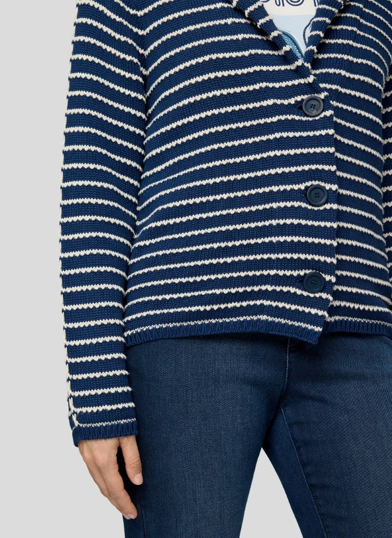 Rabe Stickad Jacka Marinblå