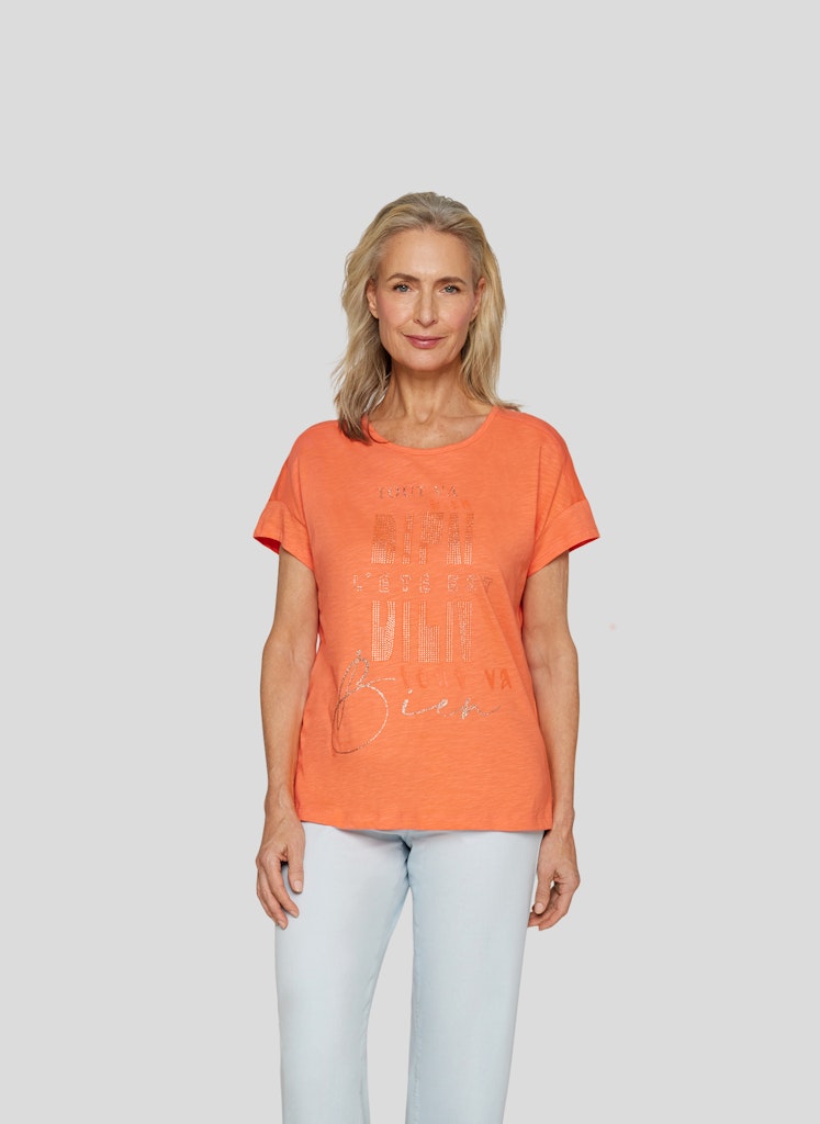 Rabe T-Shirt målande orange