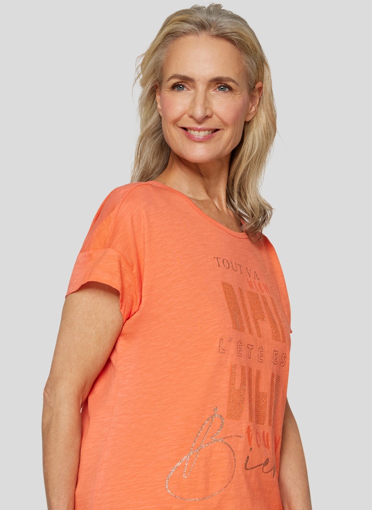 Rabe T-Shirt målande orange