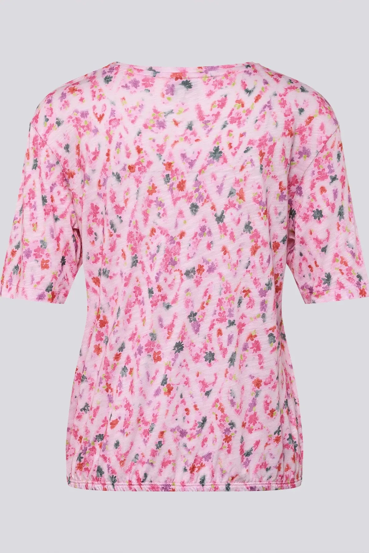 Rabe Mönstrad T-Shirt med Blommönster Rosa
