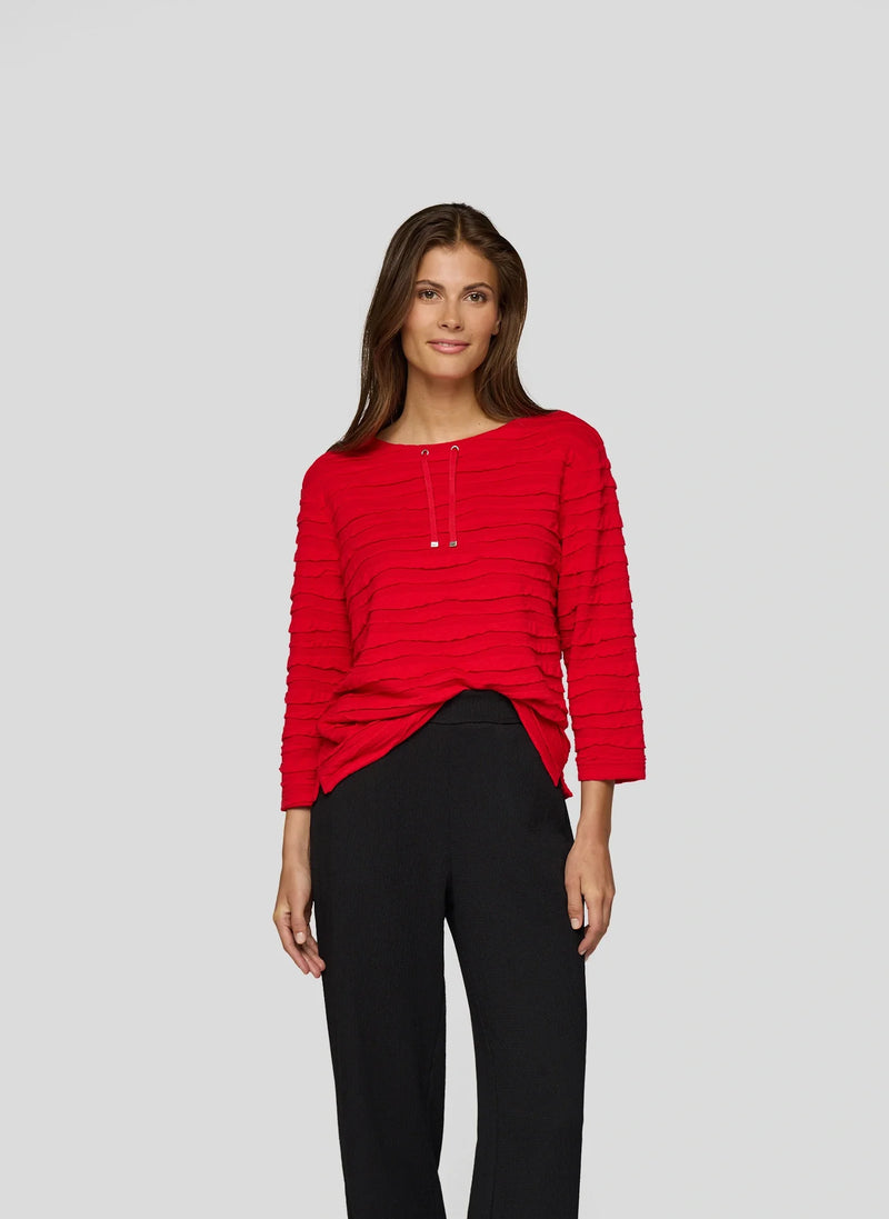 Rabe Topp med trekvartsärm Röd