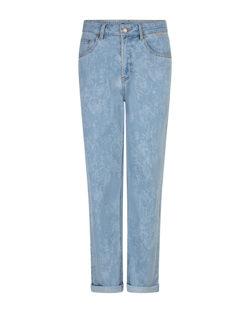 Red Button Blommig Jeans Caitlin Bleach