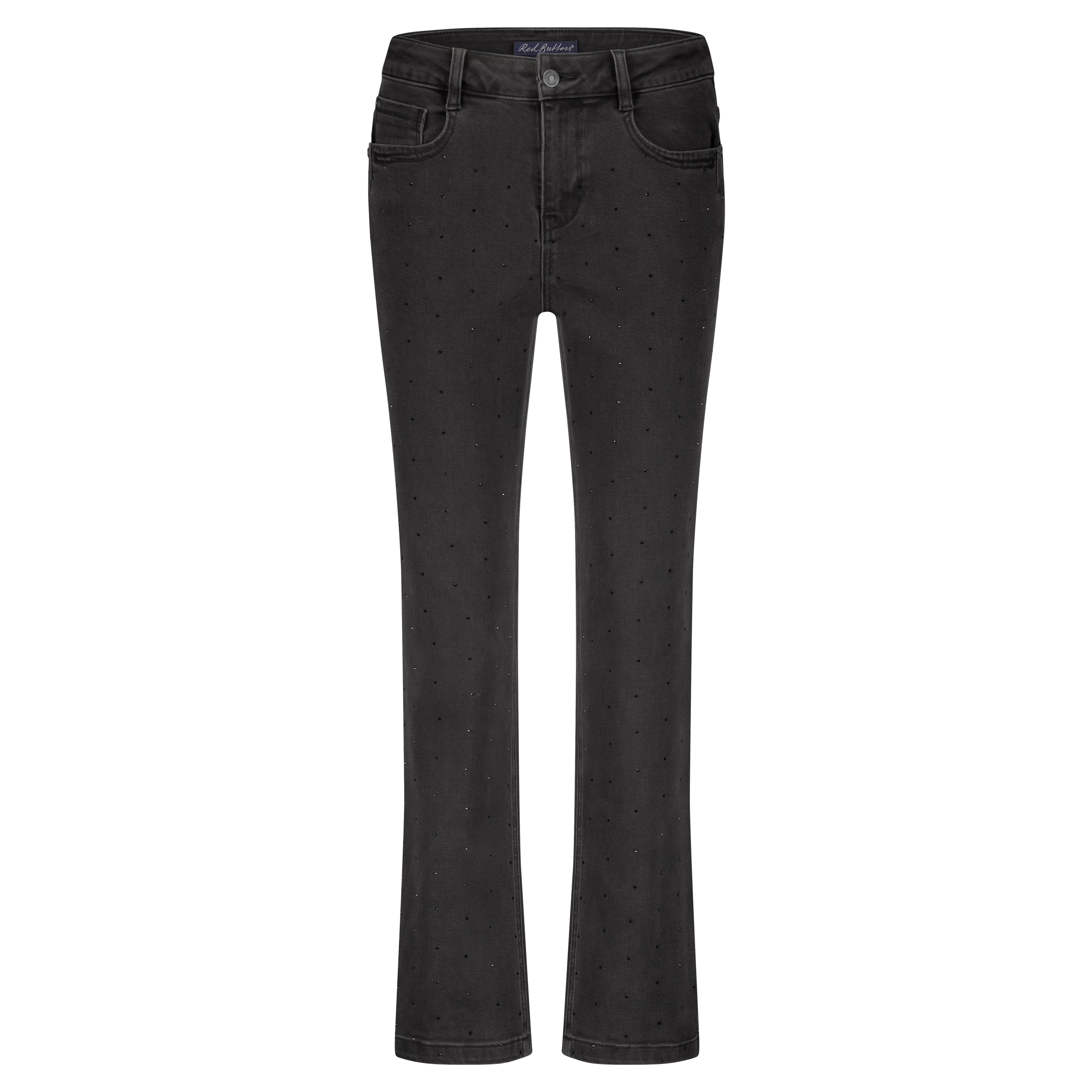 Red Button Jeans Kim Black Strass