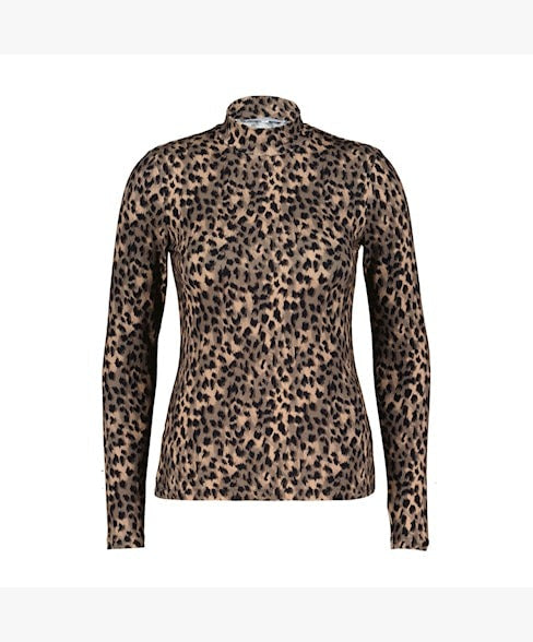 Red Button Rolinde leopard Långärmade Topp Mud