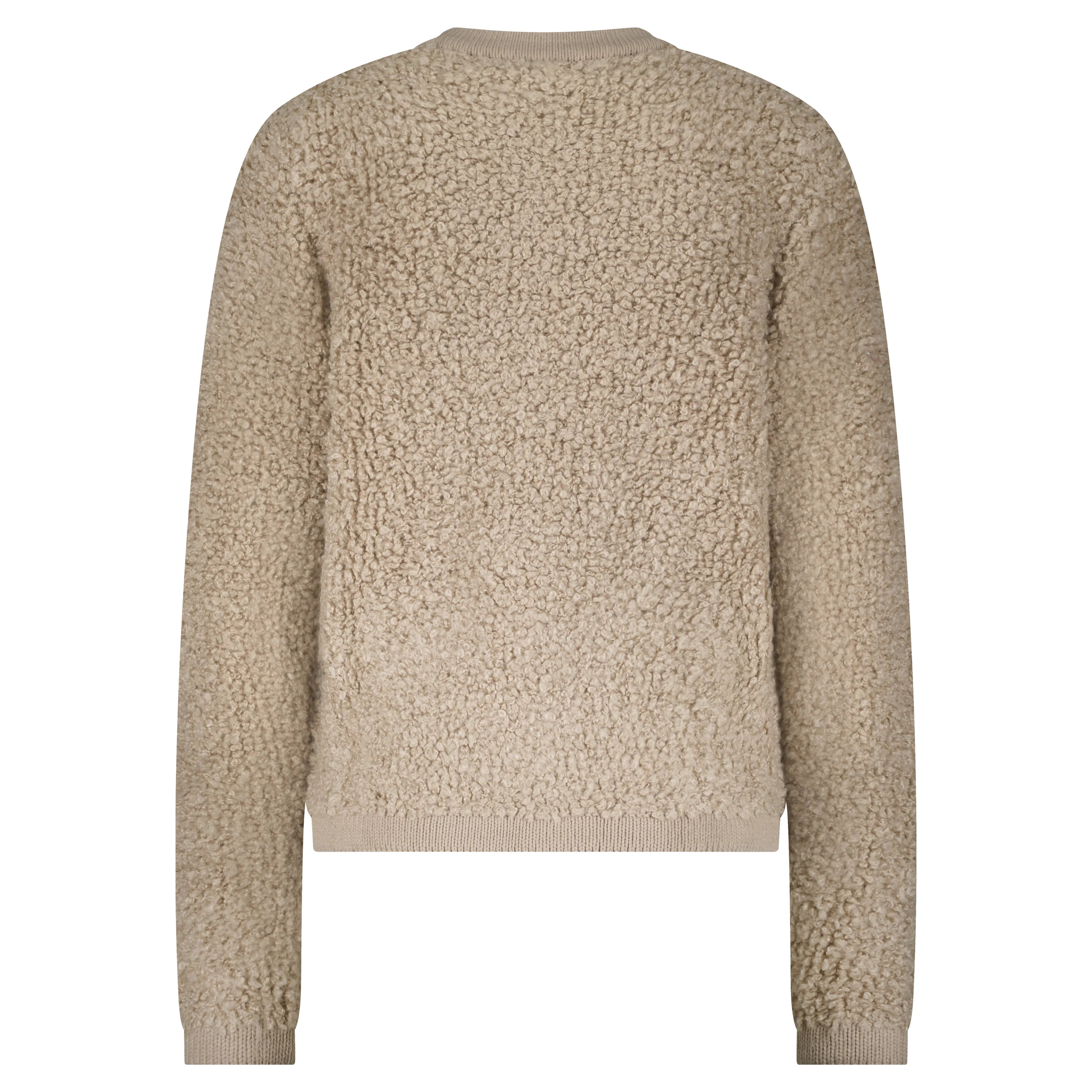 Red Button Stickad Jacka Boucle Latte