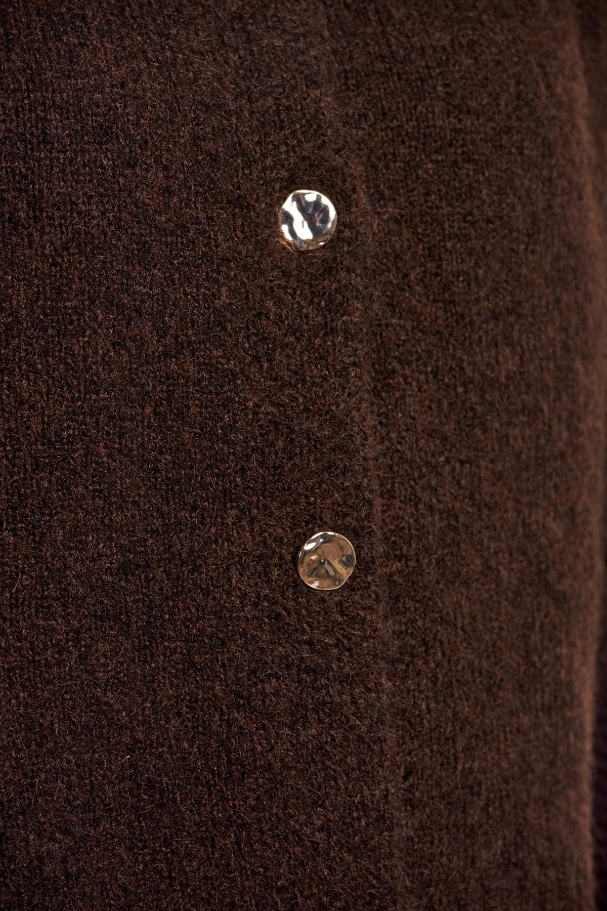 Rino & Pelle Elco Draped Stickad Cape Mörkbrun