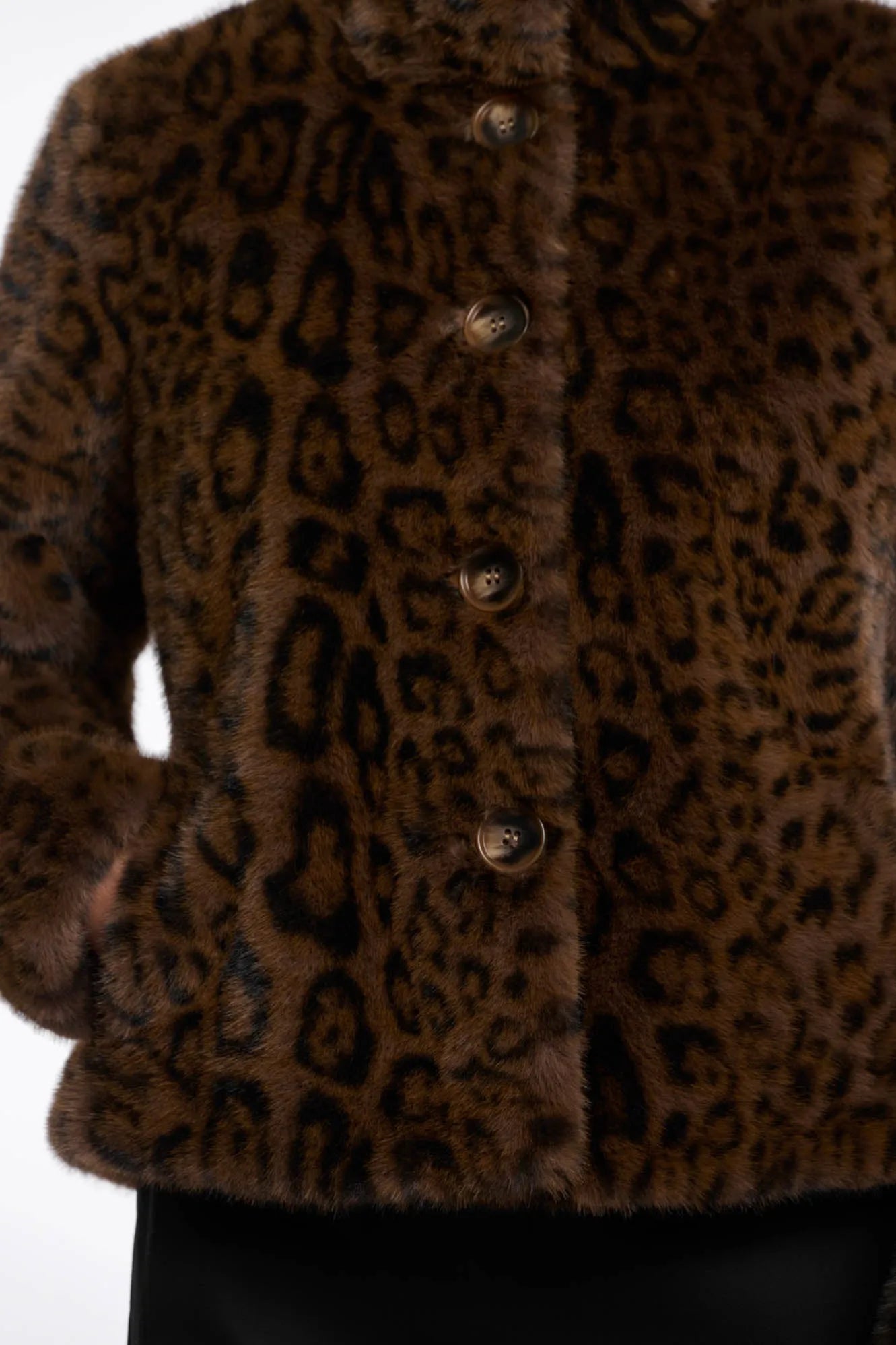 Rino & Pelle Fuskpälsjacka Vie Leopard