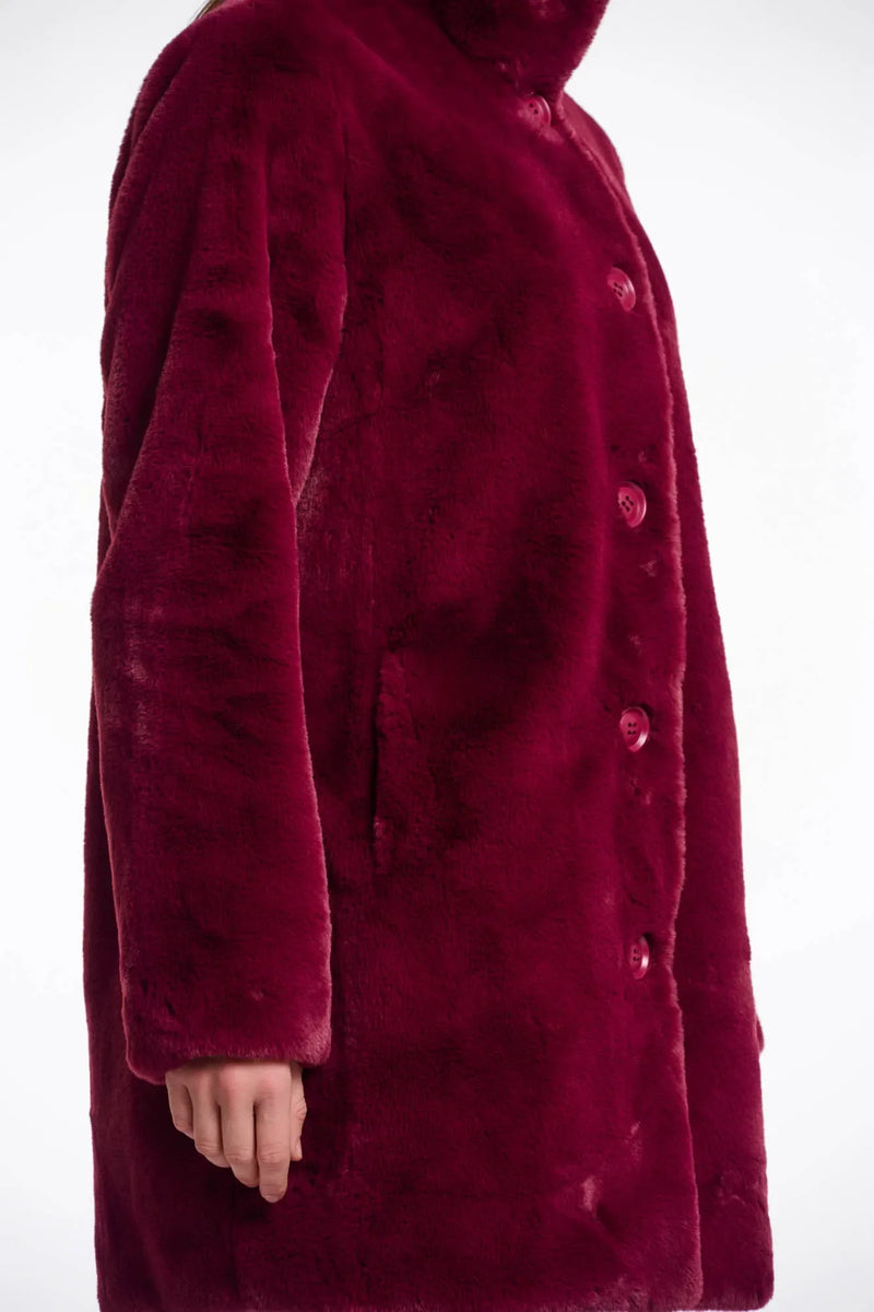 Rino & Pelle Fuskpälskappa Nonna Plum