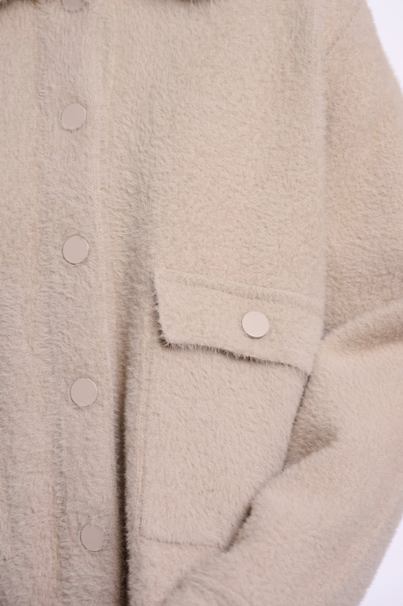 Rino & Pelle Nia Jacka med Avtagbar Krage Beige