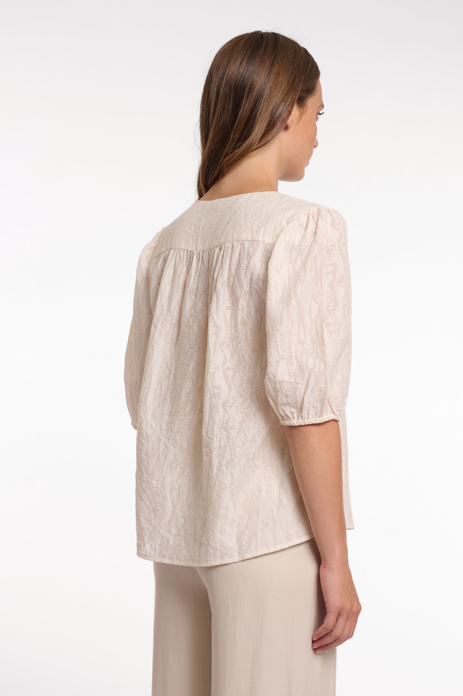 Rino & Pelle V-ringad Blus Whitney Beige