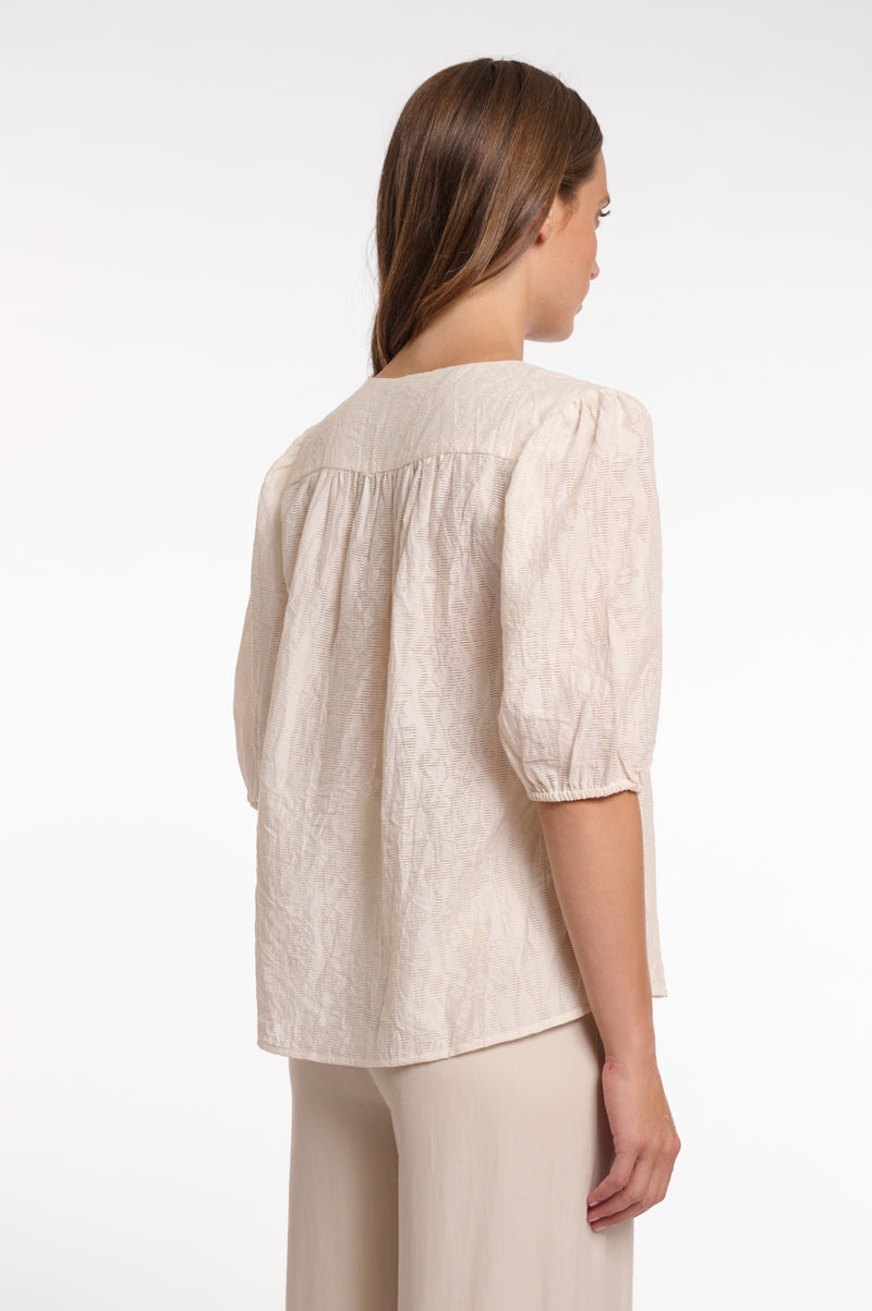 Rino & Pelle V-ringad Blus Whitney Beige
