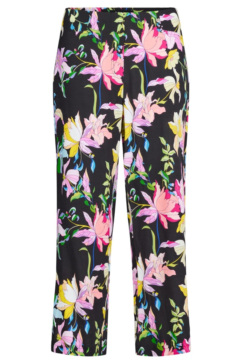 Robell Blommiga Byxor Efi 09 Svart