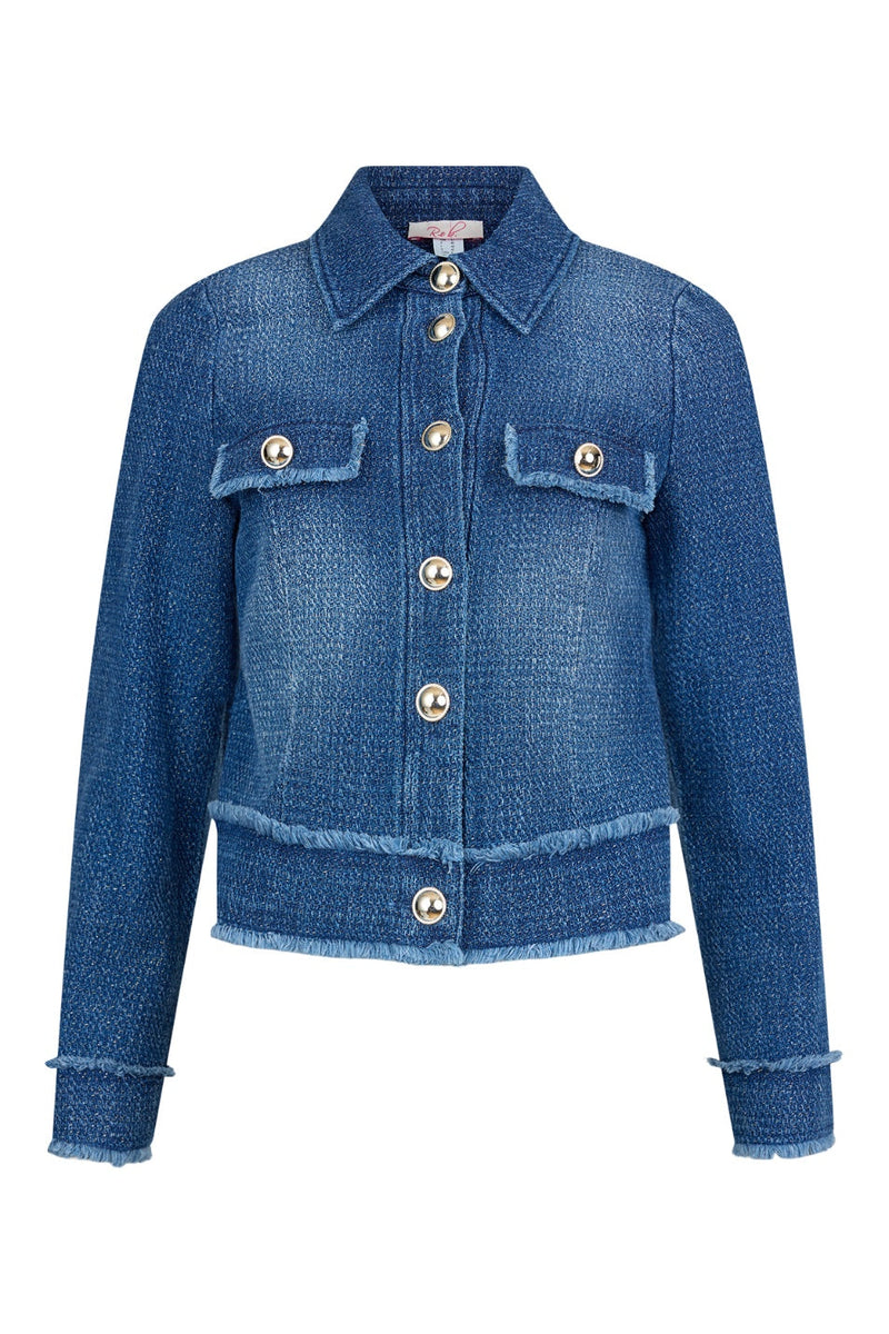 Robell Kort Jacka i Denimlook Alma Blå