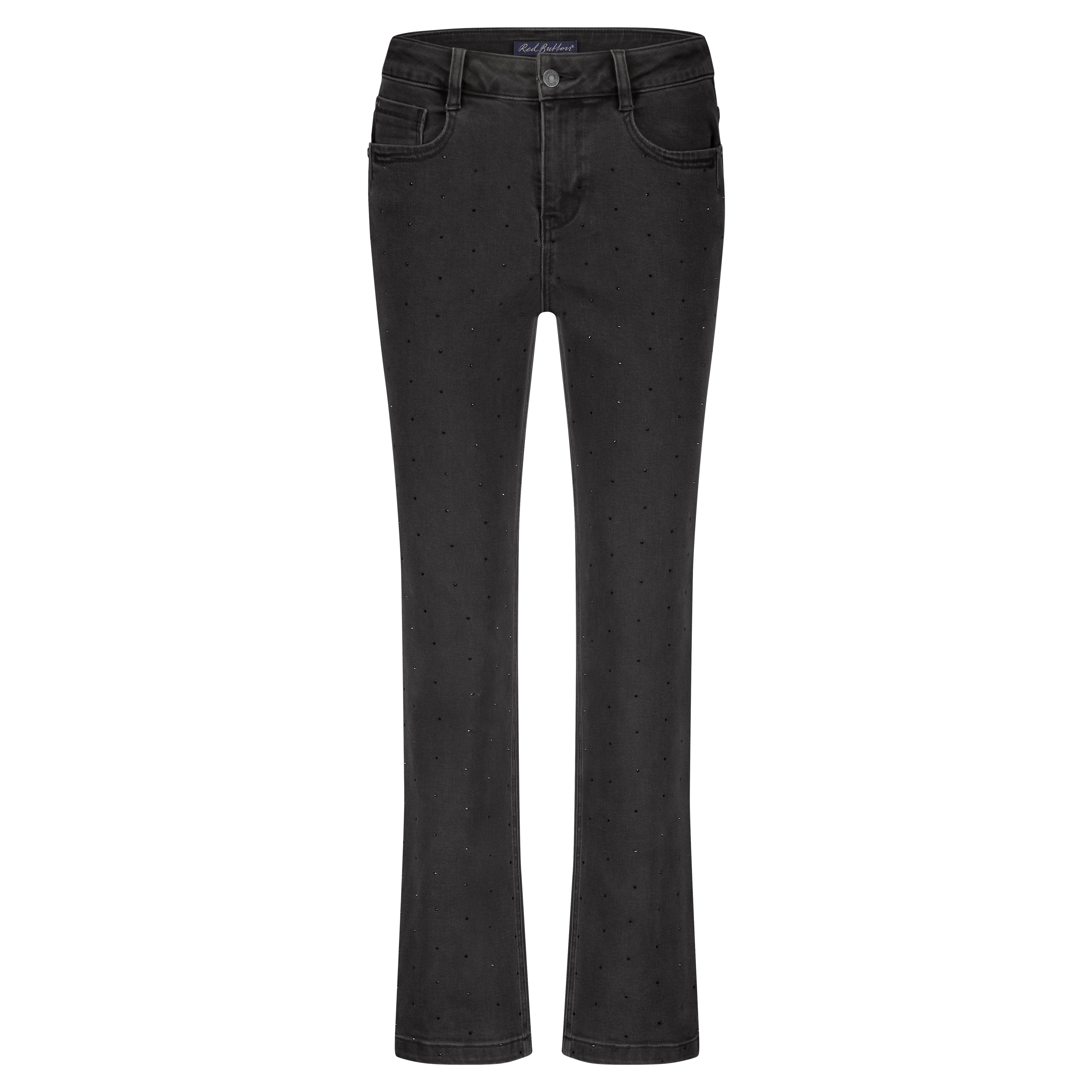 Red Button Jeans Kim Black Strass
