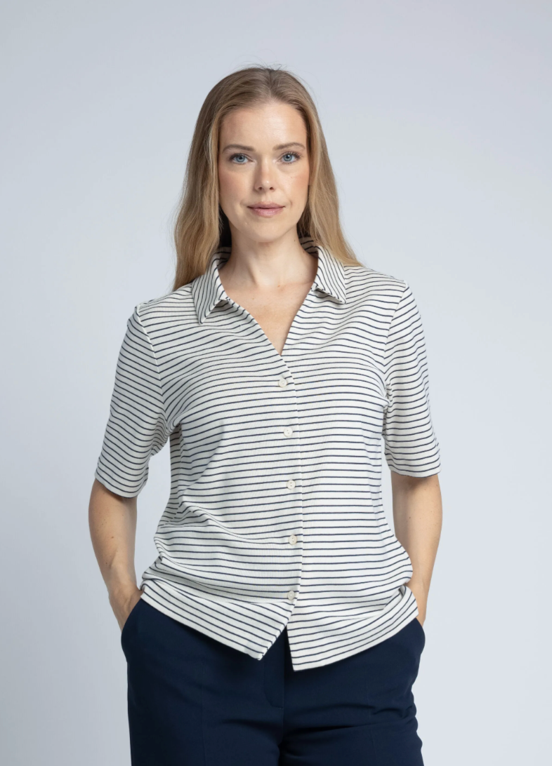 Ril's Randig Skjorta Lucino Mörkblå