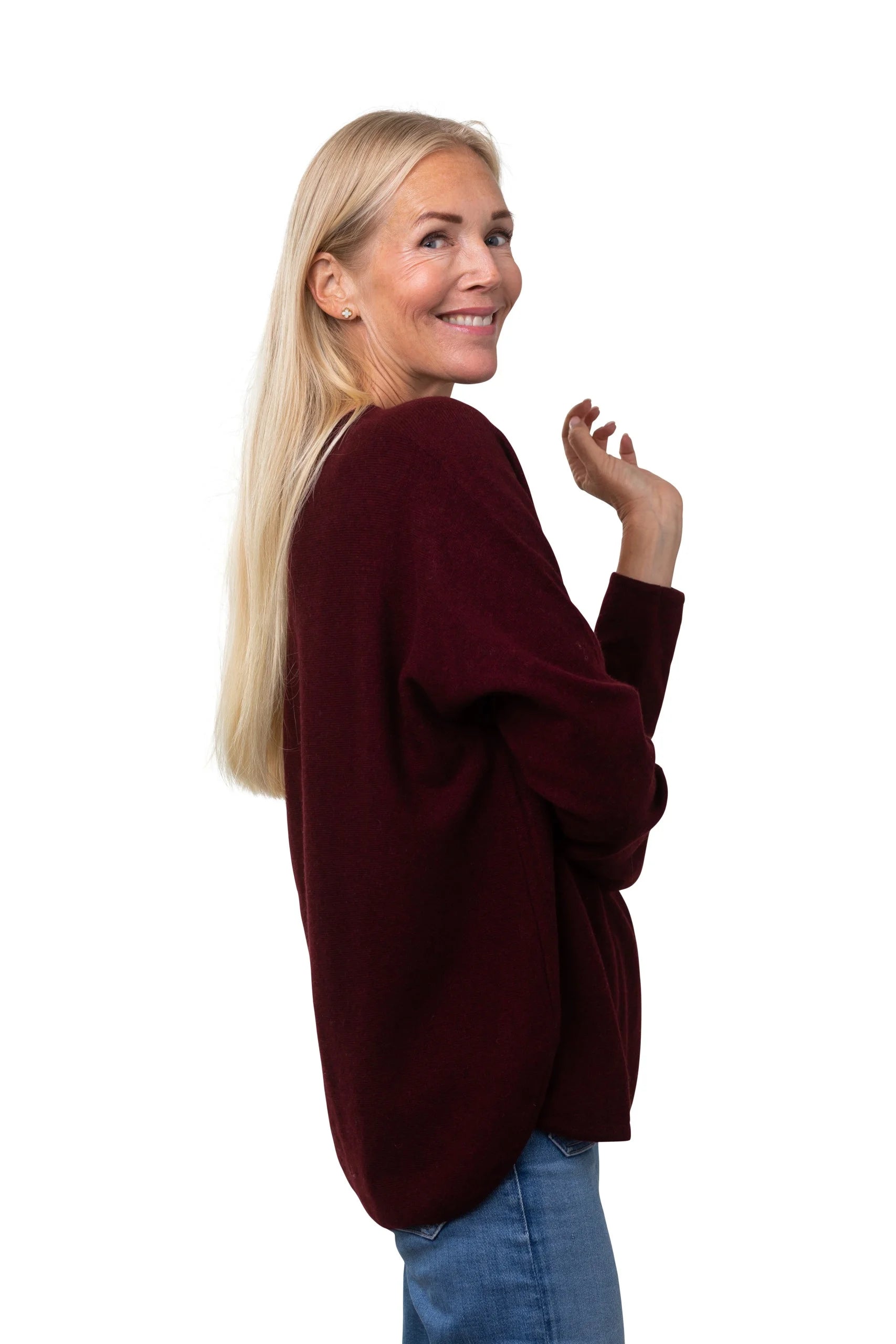 8Design Anna Kashmirtröja Bordeaux