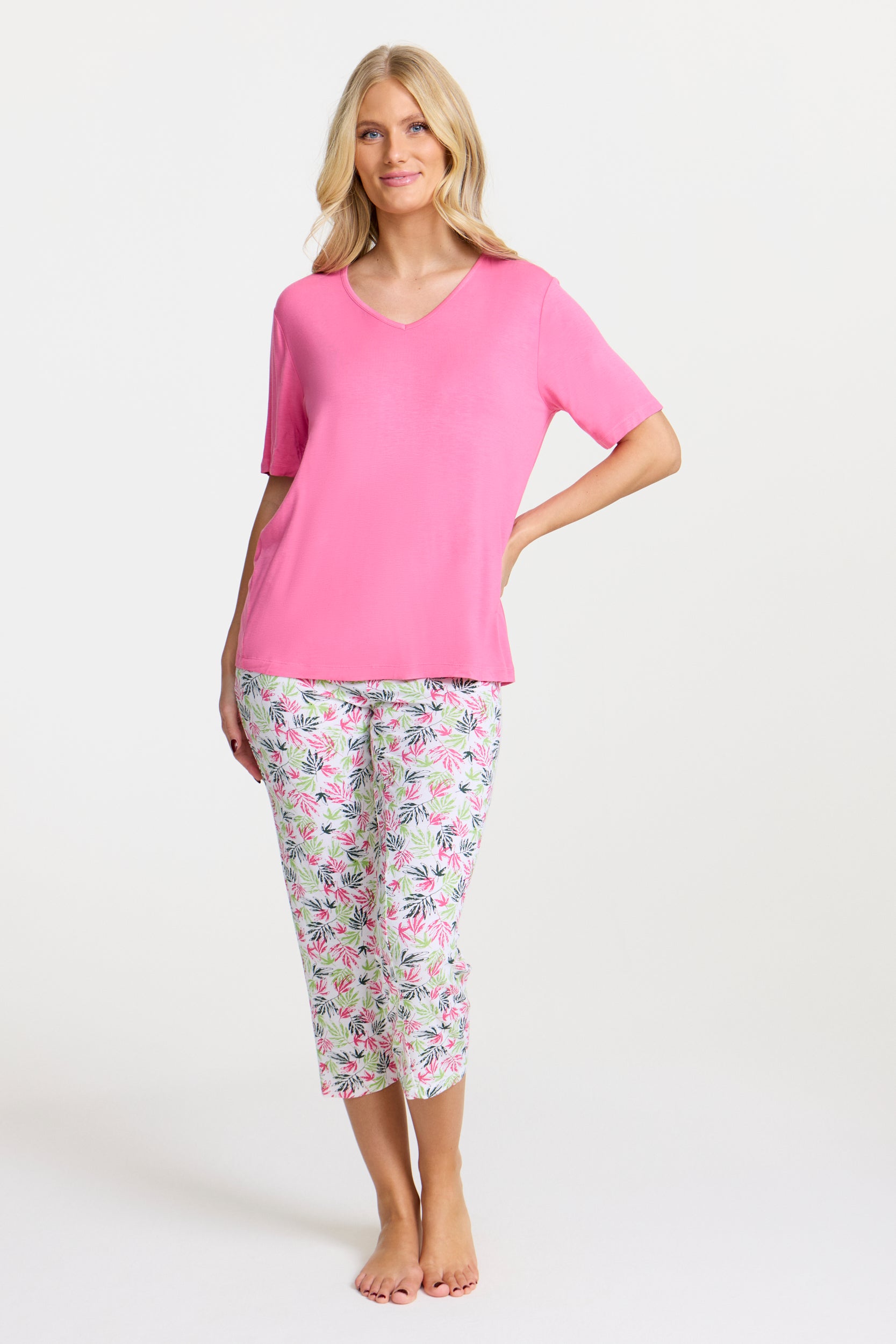 Damella Pyjamas Grön och Rosa