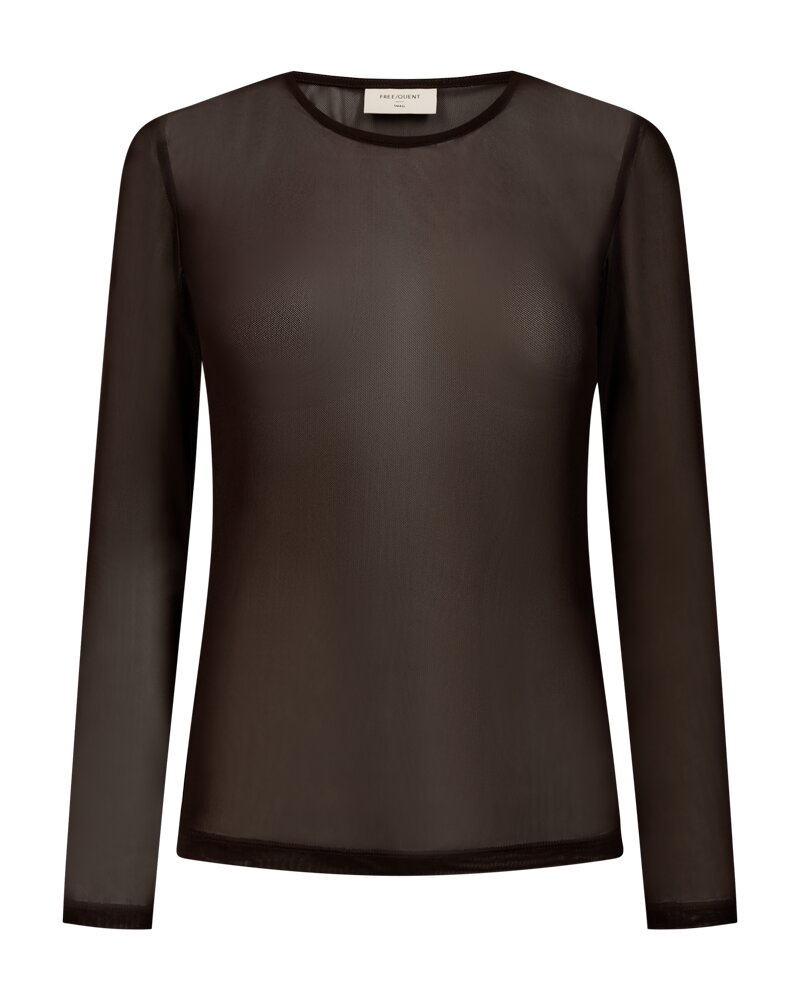 FreeQuent Mesh T-shirt med Polokrage FQMeshka Brun