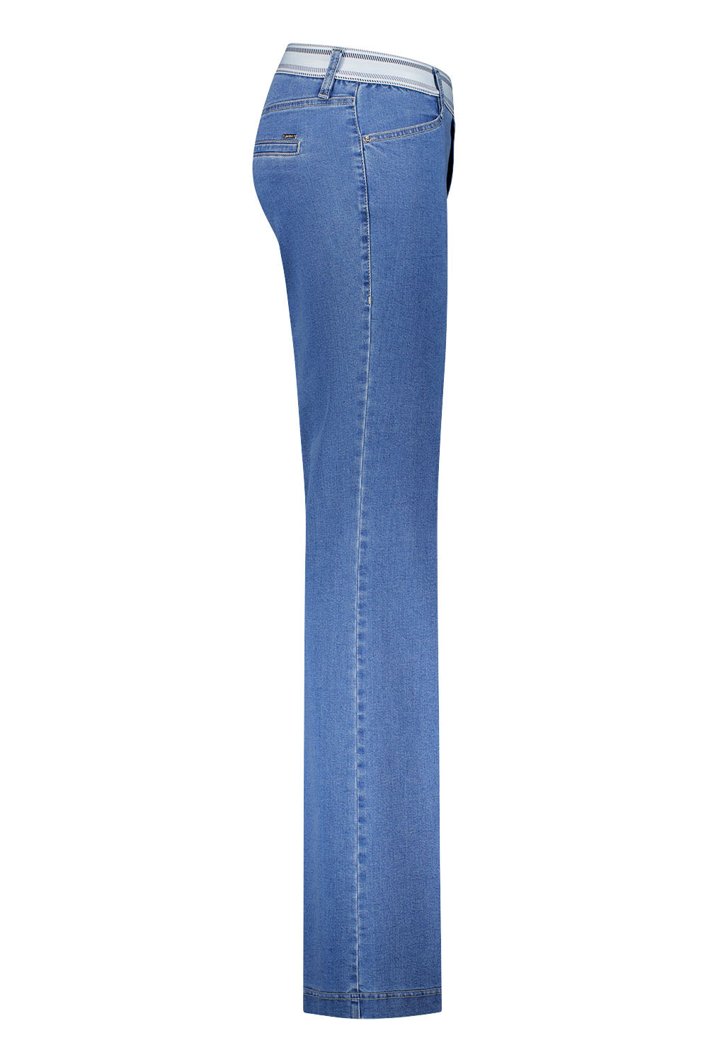 Gardeur Slim Fit Byxa ZILLA1 med Dekorativa Resårlinning Bleach