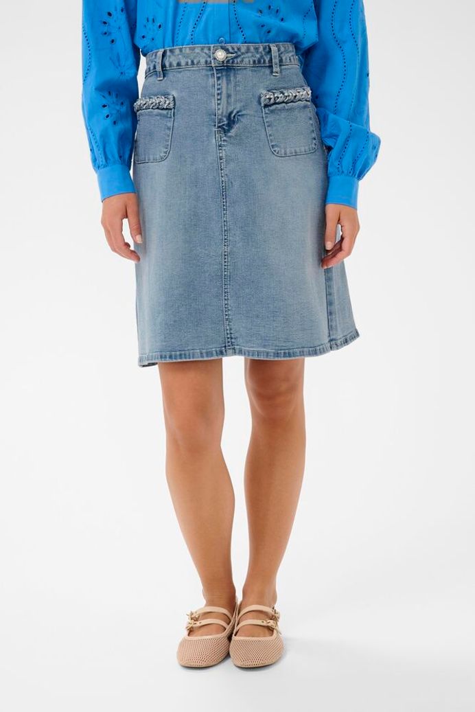 Jeanskjol Cream Grazie Denim Blå
