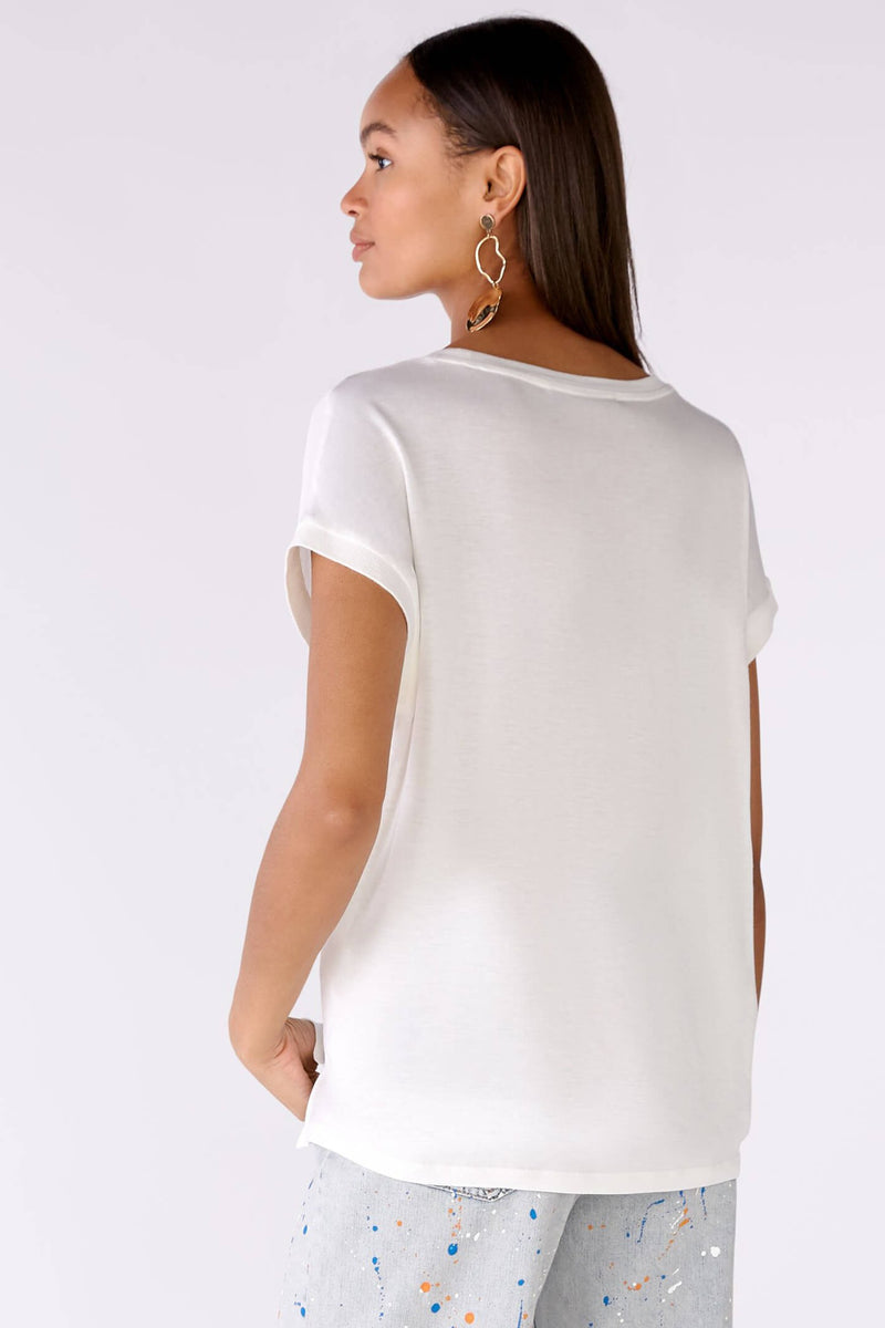 OUI Kortärmade Topp Cloud Dancer