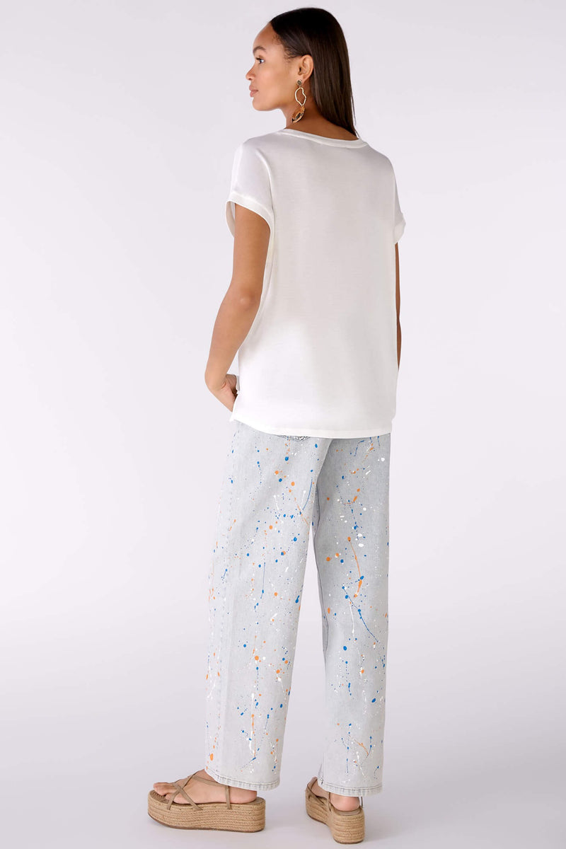 OUI Kortärmade Topp Cloud Dancer