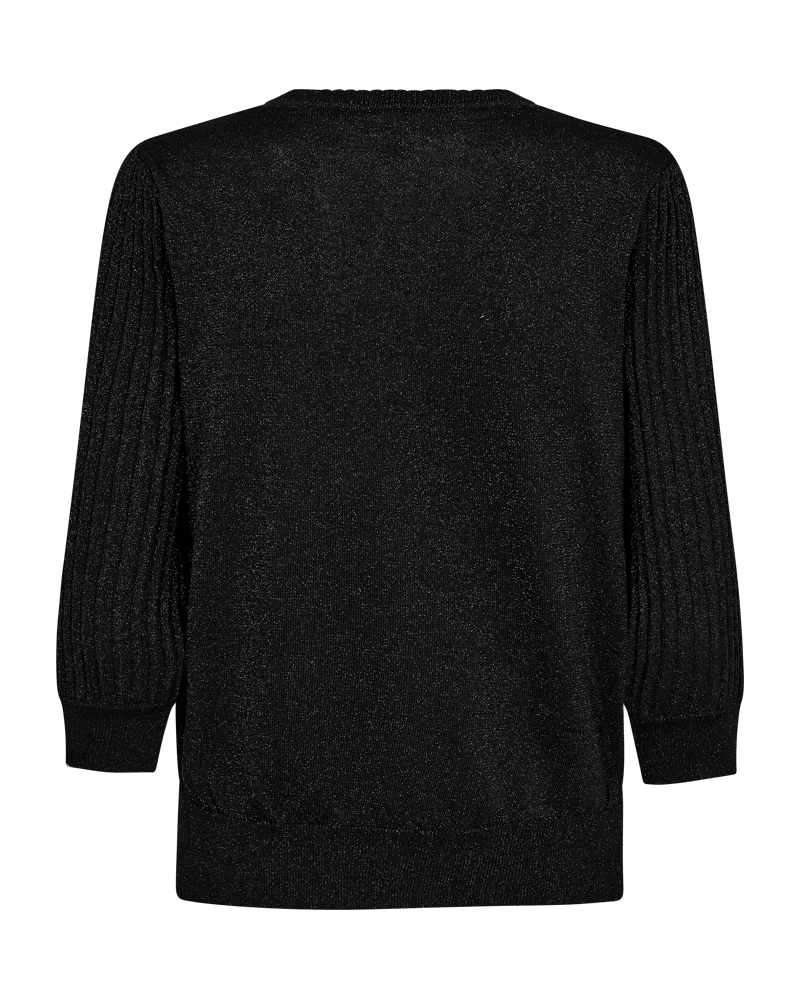 FreeQuent Metallicskimrande Tröja Glitta Svart