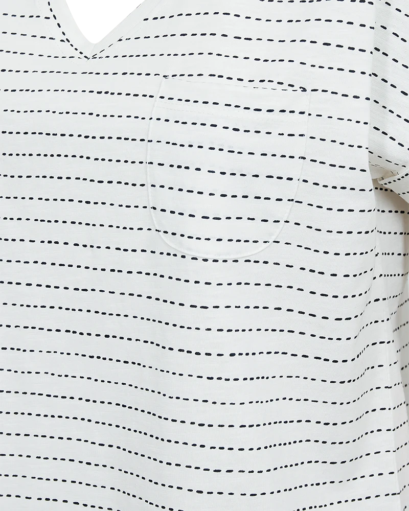 FreeQuent T-Shirt Viva Vit och Marinblå